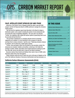 OPIS Carbon Market Report 