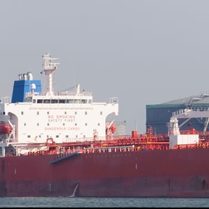 red-cargo-ship-storage-Rotterdam