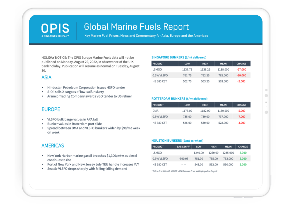 OPIS Global Marine Fuels Report