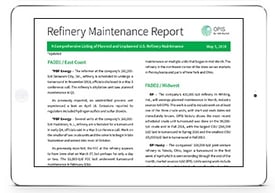 Refinery Maintenance Report