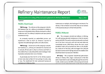 OPIS Refinery Maintenance Report
